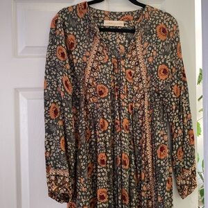 Natalie Martin Fiore Maxi Dress in Green Vintage Flowers Small